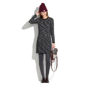 Madewell Long Sleeve Sweater/Sweatshirt Dress in Black. Medium